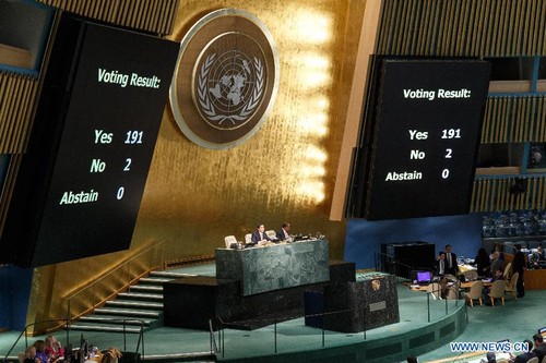 UN General Assembly adopts resolution calling for end to US embargo against Cuba - ảnh 1